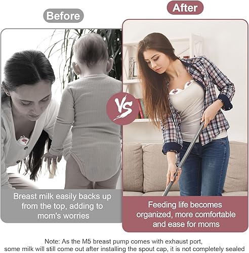 10PCS Breast Pump Parts, 6Pack Silicone Duckbill Valve & 4Pack Silicone Diaphragm Compatible with Momcozy M5 Wearable Breastpump, M5 Breast Pumps Replacement Accessories Breastfeeding Essentials Kit - Jamouz