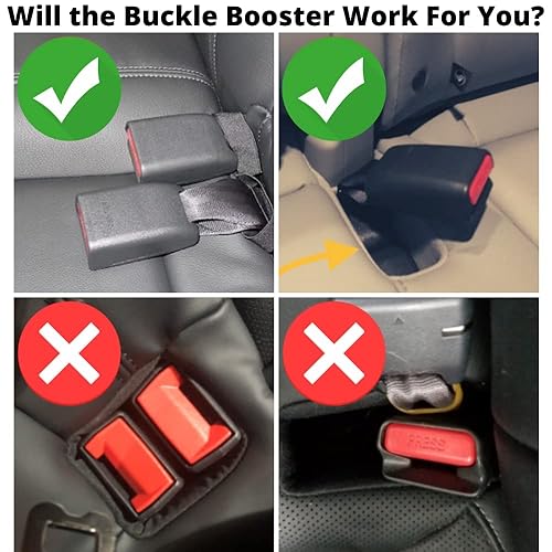 3-Pack Seat Belt Buckle Booster (BPA Free) - Raises Your Seat Belt for Easy Access - Stop Fishing for Buried Seat Belts - Makes Receptacle Stand Upright for No-Hassle Buckling (3) - Jamouz