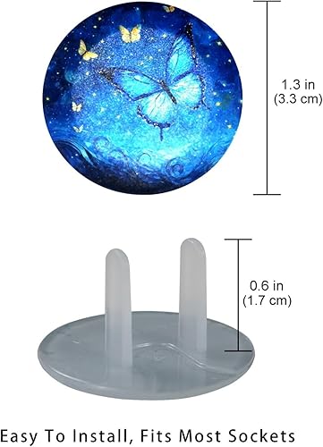 12 PCS Baby Child Proofing Outlet Covers, Electrical Safety Socket Protection Caps for 2-Prong Power Wall Plate Pure Black, czbhg-001 - Jamouz