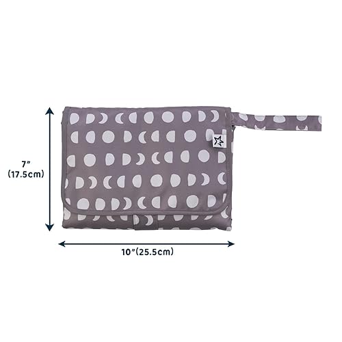 Tiny Twinkle Portable Diaper Changing Pad, Foldable Waterproof Baby Change Pad for Newborn Girl & Boy with Smart Wipes Pocket (Beige Checkers) - Jamouz