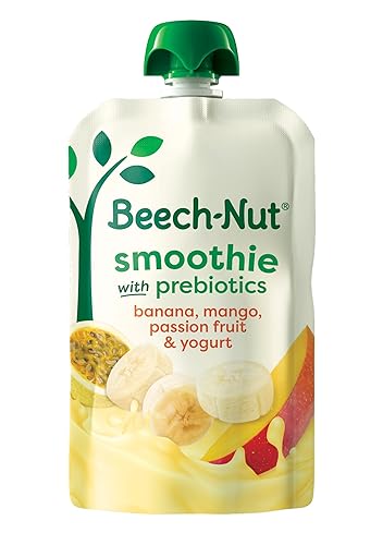 Beech-Nut Toddler Smoothies Variety Pack, Yogurt Smoothies with Prebiotics, Baby & Toddler Food Pouches, 3.5 oz (18 Pack) - Jamouz