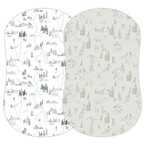 Baby Changing Pad Cover 2-Pack for Girls (Fleurette) - Premium Fitted Sheets Baby Diaper Changing Table Cover - Buttery Soft Cotton Blend - Jamouz