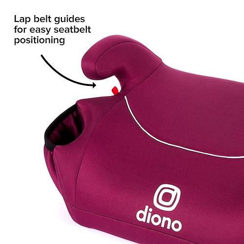 Diono Solana, No Latch, Pack of 2 Backless Booster Car Seats, Lightweight, Machine Washable Covers, Cup Holders, Pink - Jamouz