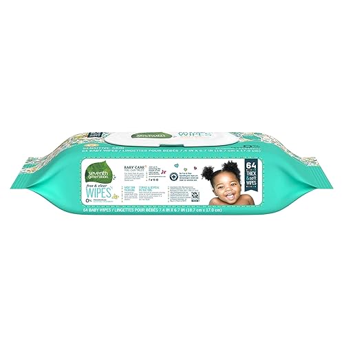 Seventh Generation Baby Wipes Sensitive Protection with Snap Seal Diaper Wipes 768 Count - Jamouz