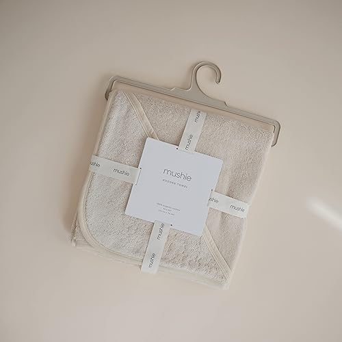 mushie Baby Hooded Towel | Organic Cotton (Blush) - Jamouz