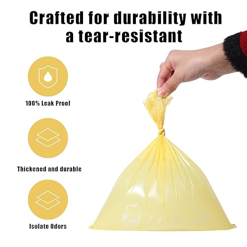 Baby Disposable Diaper Bags, Waste Bags 8 Refill Rolls/120 Bags with Dispenser, Convenient and Quick Diaper Disposal, Unscented - Jamouz