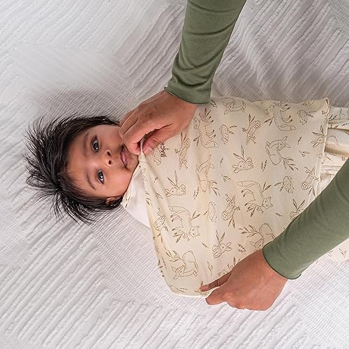 HALO 100% Cotton Sleepsack Swaddle, 3-Way Adjustable Wearable Blanket, TOG 1.5, Baby Blue, Newborn, 0-3 Months - Jamouz