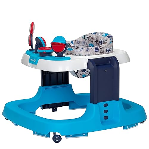 Safety 1st Ready, Set, Walk Dx Developmental Baby Walker with Wheels, Baby Toys, Nantucket - Jamouz