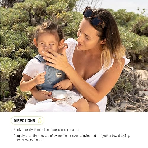 Raw Elements Baby & Kids SPF 30 Organic Sunscreen Tin, Non-Nano Zinc Oxide, Reef-Safe, Cruelty-Free, Gluten & Nut Free, Travel Sunblock 3.0 oz - Jamouz
