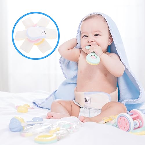 3pcs Toddler Diaper Fixing Belts - Newborn Nappy Clips, Cotton Soft Navel Stickers - Jamouz
