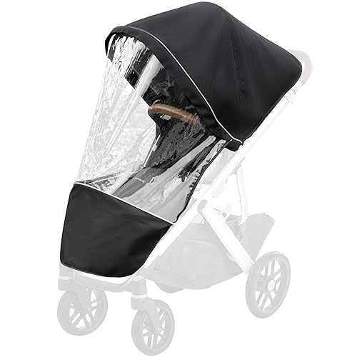 Performance Rain Shield, Rain Cover Fits for UPPAbaby Vista/Vista V2/Vista V3/Cruz/Cruz V2 Stroller, Protect from Wind/Rain/Snow/Dust, Air Vent Hole, Window with Zipper, Stroller Accessories - Jamouz