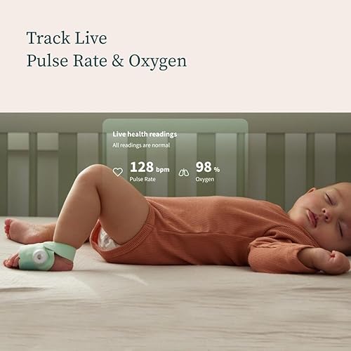 Owlet Dream Sock® - FDA-Cleared Smart Baby Monitor - Track Live Pulse (Heart) Rate, Oxygen in Infants - Receive Notifications - Jamouz