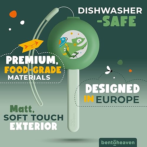 Bentoheaven Kids Travel Utensils with Case, Food-Grade Stainless Steel & BPA-Free Plastic, Travel Kid Cutlery Set, Dishwasher Safe Fork, Spoon & Case, Reusable Flatware, Silverware for Kids (Horse) - Jamouz