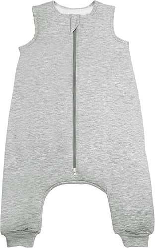 Rayon Made from Bamboo Toddler Sleep Sack with Feet, 1.5 TOG Sleeveless Toddler Sleep Sack, 2-Way Zipper - Jamouz