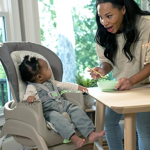 Ingenuity Full Course 6-in-1 High Chair - Baby to 5 Years Old, 6 Convertible Modes, 2 Dishwasher Safe Trays - Astro, 13108 - Jamouz