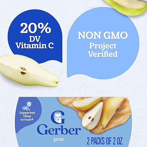Gerber 1st Foods Baby Food, Prune Puree, Natural & Non-GMO, 2 Ounce Tubs, 2-Pack (Pack of 8) - Jamouz
