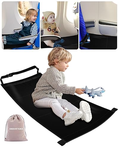 Toddler Travel Bed, Airplane Travel Seat Essentials Kids, Portable Toddler Bed, Baby Airplane Travel Cot Accessories, Airplane Must Haves for Toddlers - Jamouz