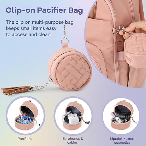 RUVALINO Diaper Bag Backpack, Multifunction Travel Pack Maternity Baby Changing Bags, Large Capacity, Waterproof, Black - Jamouz