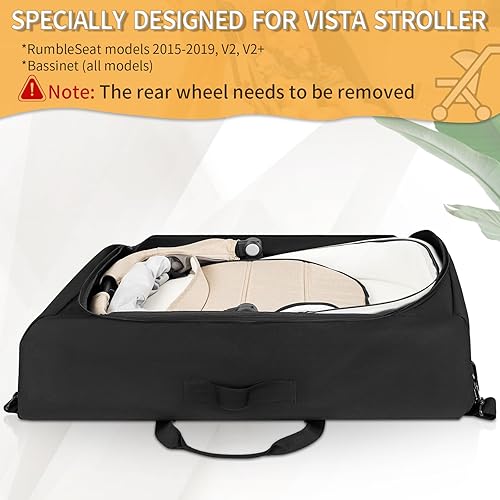 Stroller Bag For Rumbleseat And Bassinet VISTA/CRUZ V2 Stroller Travel Bag Heavy Duty Gate Check Stroller Bag With Delectable Shoulder Strap - Jamouz