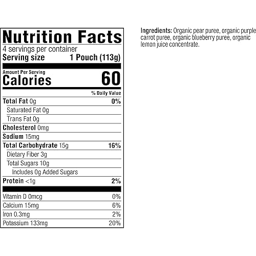 Plum Organics Stage 2 Organic Baby Food - Fruit and Veggie Variety Pack - 4 oz Pouch (Pack of 8) - Organic Fruit and Vegetable Baby Food Pouch - Jamouz