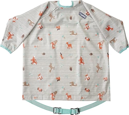 BIBaDO - Long Sleeve Baby Bibs - Babies & Toddlers 6-36 Months - Coverall Baby Led Weaning Bib - Easy Wipe, Soft & Waterproof - Jamouz