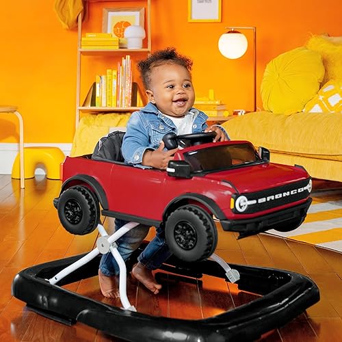 Bright Starts Ford F-150 4-in-1 Agate Black Baby Activity Center & Push Walker with Removable Interactive Steering Wheel-Toy, 6 Months and up - Jamouz