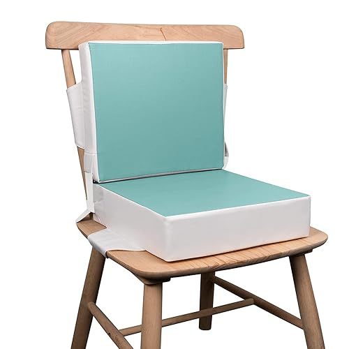 Kalawen Booster Seat for Kitchen Chair, Upgraded 2Pcs PU Washable Straps Safety Buckle Kids Toddler Booster Seat for Chair, Portable Travel Toddler Booster Seat - Jamouz