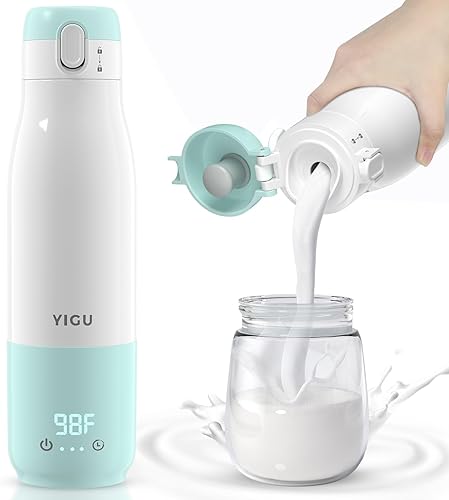 Portable Bottle Warmer 12oz Large Capacity 55W Power, Fast Heating for Breast Milk, Formula, and Milk, Suitable for Baby Outdoor, Airplane, and Car Travel Bottle Warmer - Jamouz