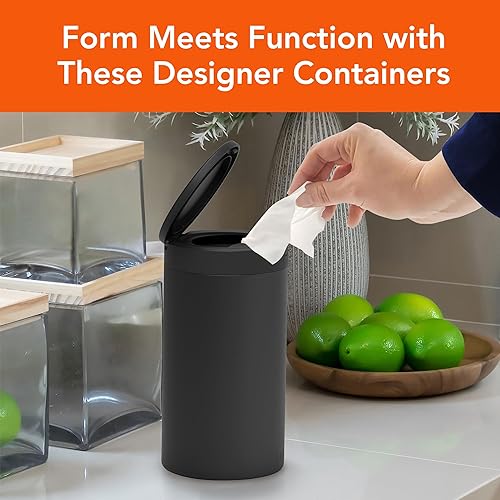 Spectrum Disinfecting Wipes Container with Push Button Lid - Refillable Dispenser for Bathroom, Kitchen, Classroom, Countertop, & Home - Stainless Steel & Rust-Resistant Disinfectant Wipes Holder - Jamouz