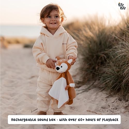 Riff Raff Bunny Sleep-Soother Unique Lullaby, Heartbeat & White Noise Plush, Washable, Portable, Perfect Sleep Aid - Jamouz