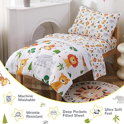 Viviland Boys Gamer Toddler Comforter Sets, Soft Toddler Bedding Set, Video Game Microfiber Toddler Bed Set - Jamouz