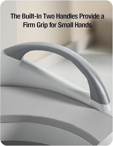 PandaEar Baby Toddler Potty Training Toilet Seat for Boys and Girls with Handles| Child Kids Potty Seat Toilet Seat Attachment| Safe Urine Guard Non-Slip Rubber Rim| Fits Round & Oval Toilets - Jamouz