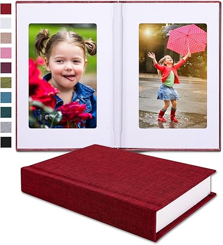Small 4x6 Photo Album with Writing Space Holds 30 Photos Ideal for Wedding Theme-Album and Baby Photo Album (Beige) - Jamouz
