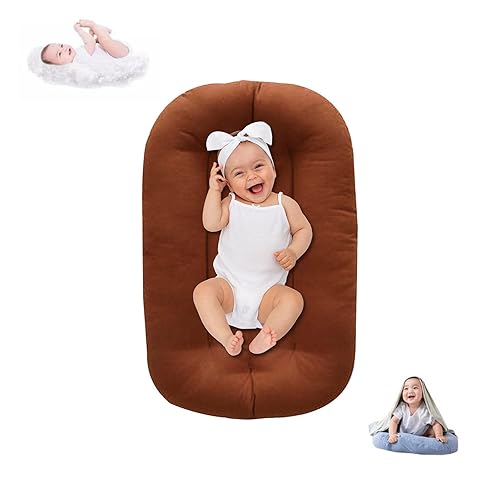 Baby Lounger for Infants Babies 0-12 Months, Bionic Organic Lounger for Baby, Soft Cotton Breathable Infant Floor Seats & Loungers for Newborn Baby Shower Gifts - Jamouz