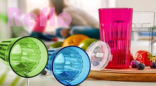 BUNDLE: Reflo Smart Cup (Clear 1-Pack) Open Training Cup, Toddler Cup, 360 Control-Flow, AND free training and use e-guide via QR code on packaging. - Jamouz