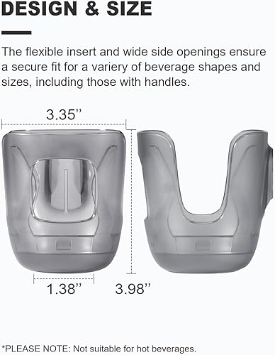 Stroller Cup Holder, Baby Cup Holder Compatible with UPPAbaby Vista, Cruz and Minu Strollers – Fits Most Cup Sizes, Quick-Release Design, 1 Pack - Jamouz