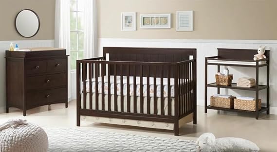 Oxford Baby Lazio 4-in-1 Convertible Crib, Dove Gray, GreenGuard Gold Certified - Jamouz