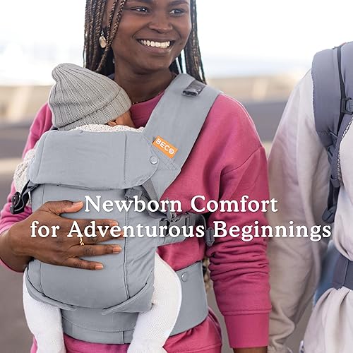 Beco Baby Carrier Gemini Newborn to Toddler-Front, Back and Hip Seat Carrier,Baby Carrier Backpack & Baby Front Carrier with Adjustable Seat,Ergonomic Baby Holder 7-35lbs (Grey) - Jamouz