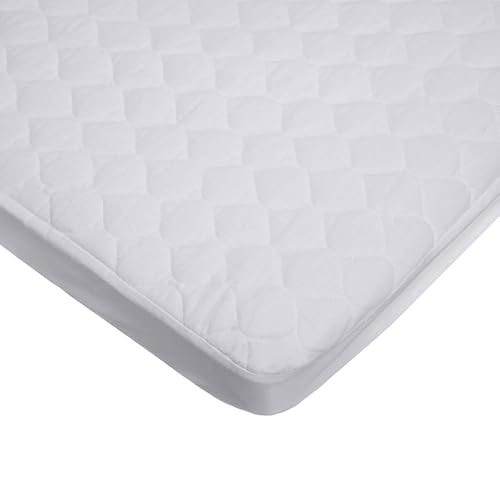 American Baby Company Waterproof Cradle/Bassinet Mattress Protector, Quilted Cotton Fitted Cradle/Bassinet Mattress Pad Cover, White, 33' x 15' - Jamouz