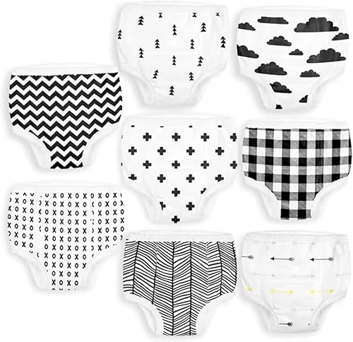 BaeBae Goods Potty Training Underwear for Boys & Girls 8 Piece, Absorbent Cotton Baby Toddler Training Pants 12M 2T 3T 4T 5T - Jamouz