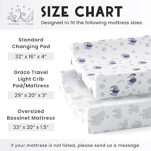 Baby Changing Pad Cover 2-Pack for Girls (Fleurette) - Premium Fitted Sheets Baby Diaper Changing Table Cover - Buttery Soft Cotton Blend - Jamouz