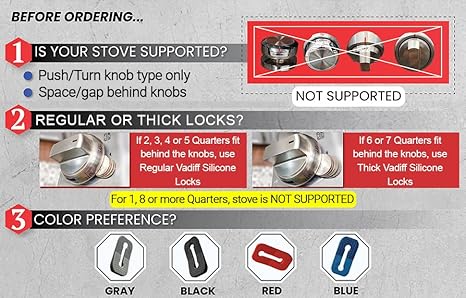 Silicone Gas Stove Child Safety Knob Locks | Stove Knob Cover (5 Pk) (Gray) - Jamouz