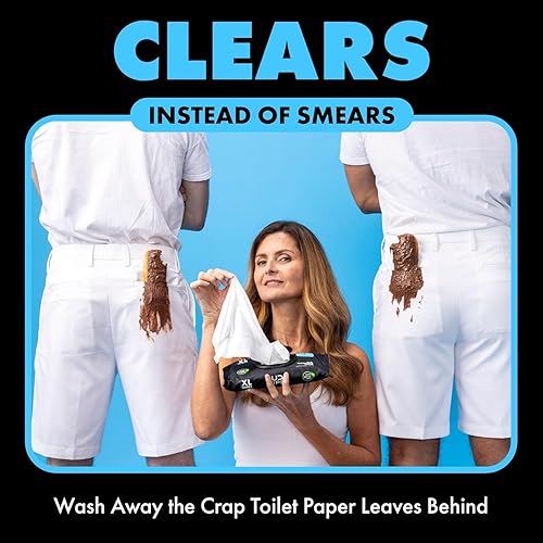 DUDE Baby Wipes - Flushable Baby Wipes Unscented - (6 Pack) 288 Wipes - Extra Large Wet Wipes Flushable - Vitamin-E & Aloe - Septic and Sewer Safe - Jamouz