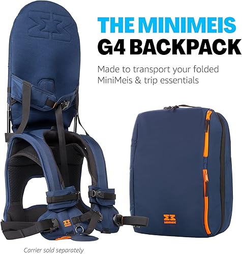 MiniMeis G4 Backpack, Grey-Melange - 28L - Compatible with MiniMeis G4 Child Shoulder Carrier - Jamouz