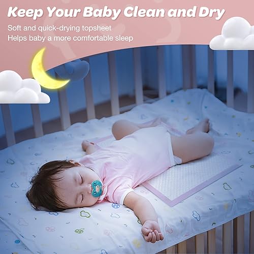 Disposable Changing Pad Liners Pack of 100 Baby Incontinence Changing Pads Diaper UnderPads Ultra Soft Super Absorbent Waterproof Mat 13 x18 in - Jamouz