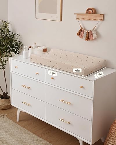 Blissful Diary Muslin Changing Pad Cover for Girls Boys, Ultra Soft Breathable Cotton, Baby Diaper Change Table Pad Covers, 2Pack (Roman Green&Leaf) - Jamouz