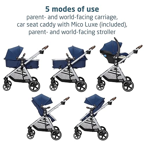 Maxi-Cosi Zelia™ Luxe 5-in-1 Modular - Baby Travel System Car Seat and Stroller, Infant Car Seat and Stroller Combo, Baby Car Seat and Stroller Combo in New Hope Tan - Jamouz