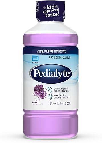 Pedialyte Electrolyte Solution, Unflavored, Hydration Drink, 33.8 Fl Oz. (Pack of 4) - Jamouz