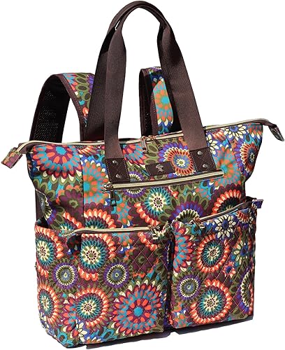 Diaper Tote Bag Totepack Backpack 2 in 1 for Women Multifunctional Large Capacity with Insulated Pockets Travel - Jamouz