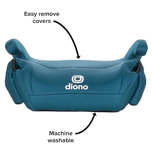 Diono Solana, No Latch, Pack of 2 Backless Booster Car Seats, Lightweight, Machine Washable Covers, Cup Holders, Black - Jamouz